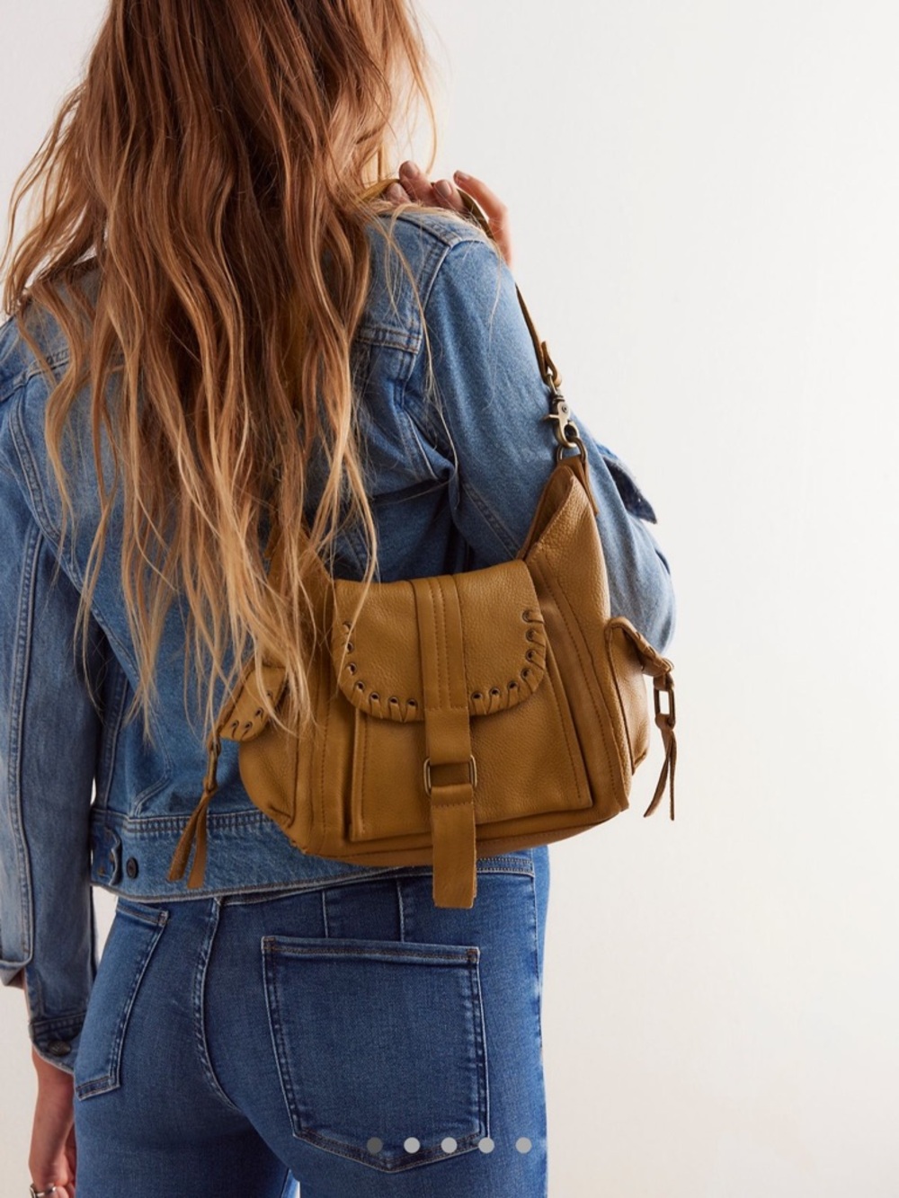 We The Free Baby Leigh Distressed Tote Bag in Bronze
